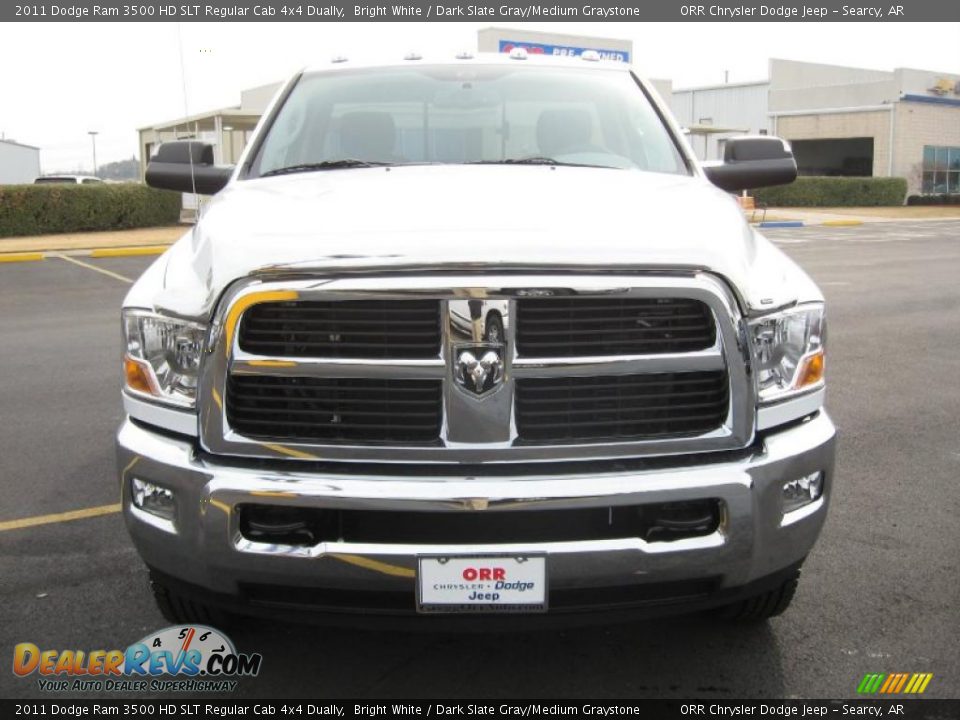 2011 Dodge Ram 3500 HD SLT Regular Cab 4x4 Dually Bright White / Dark Slate Gray/Medium Graystone Photo #2