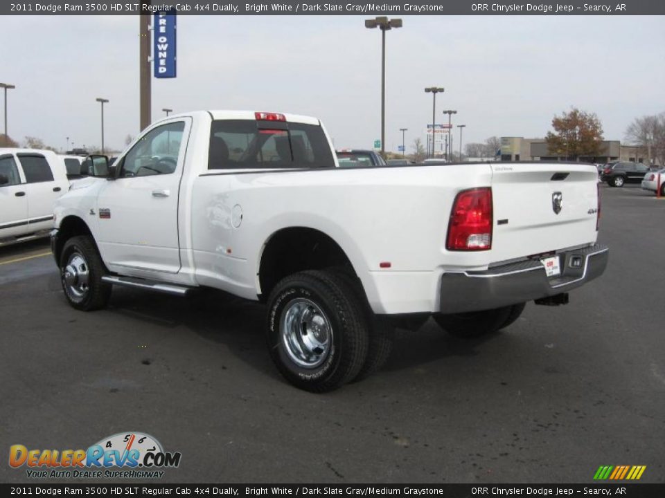 Bright White 2011 Dodge Ram 3500 HD SLT Regular Cab 4x4 Dually Photo #7