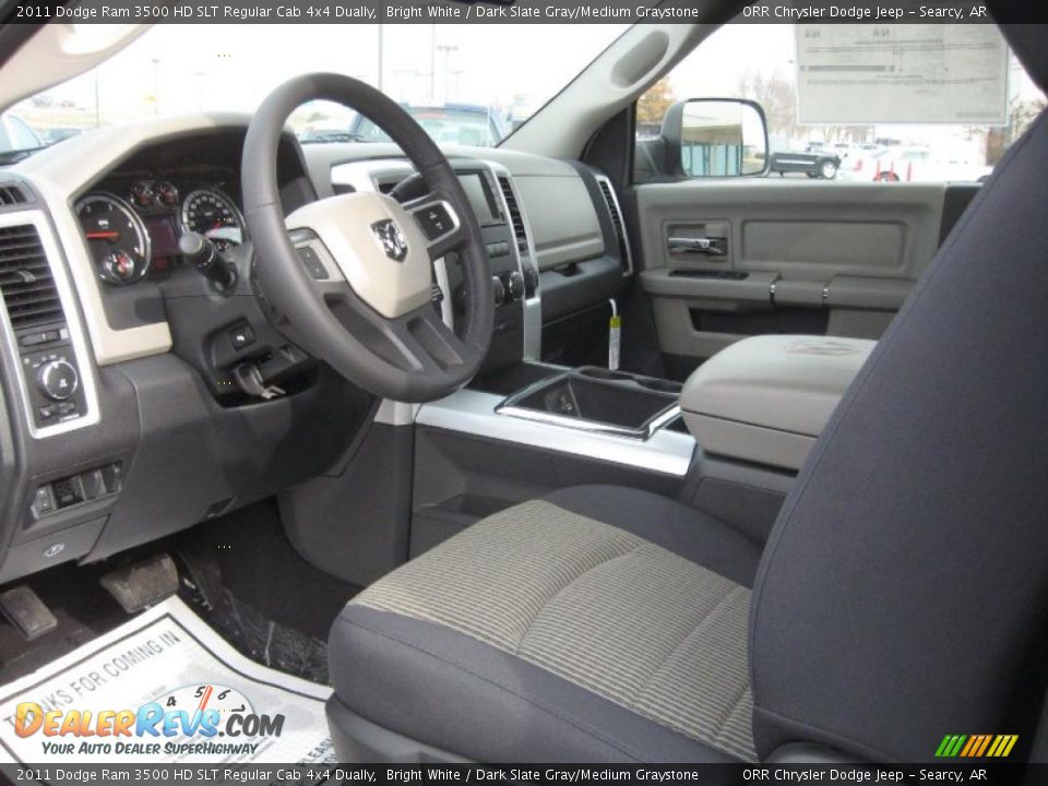 Dark Slate Gray/Medium Graystone Interior - 2011 Dodge Ram 3500 HD SLT Regular Cab 4x4 Dually Photo #9