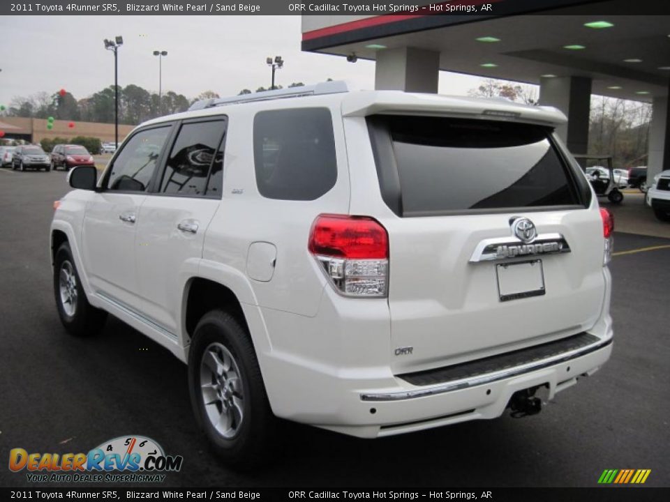 2011 Toyota 4Runner SR5 Blizzard White Pearl / Sand Beige Photo #3