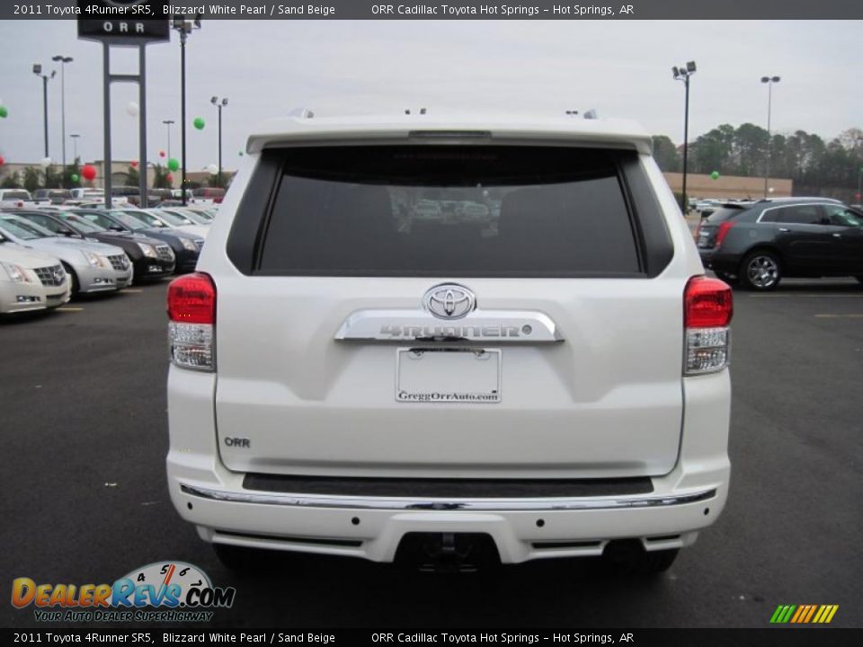 2011 Toyota 4Runner SR5 Blizzard White Pearl / Sand Beige Photo #4