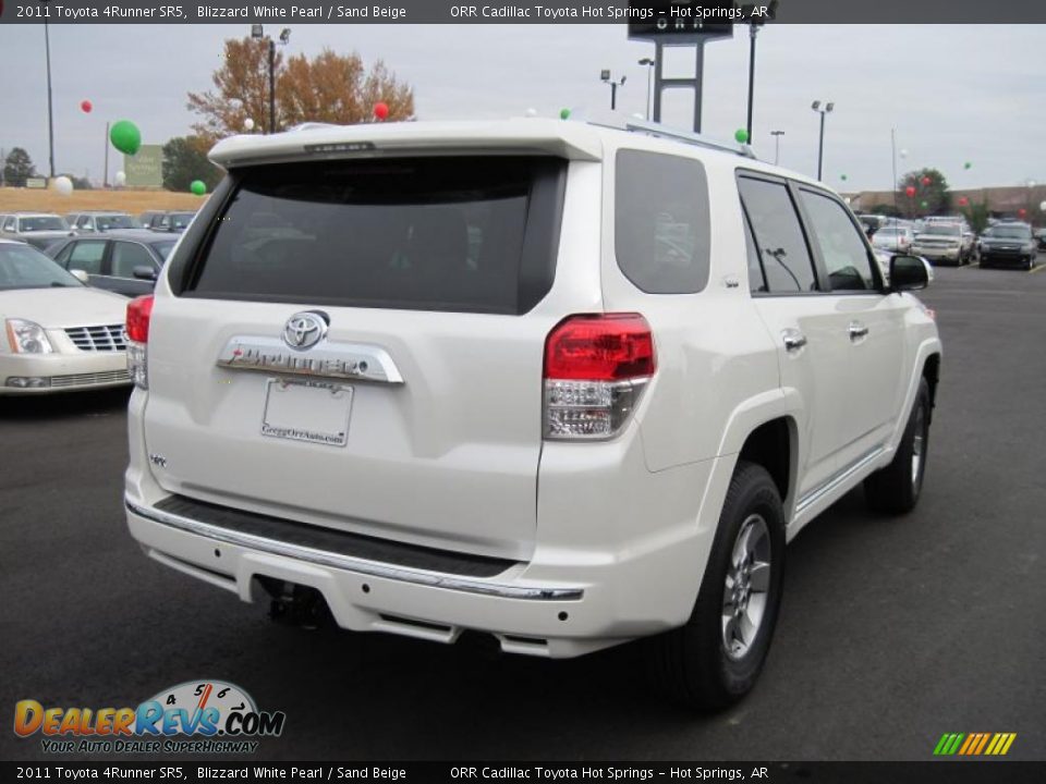 2011 Toyota 4Runner SR5 Blizzard White Pearl / Sand Beige Photo #5