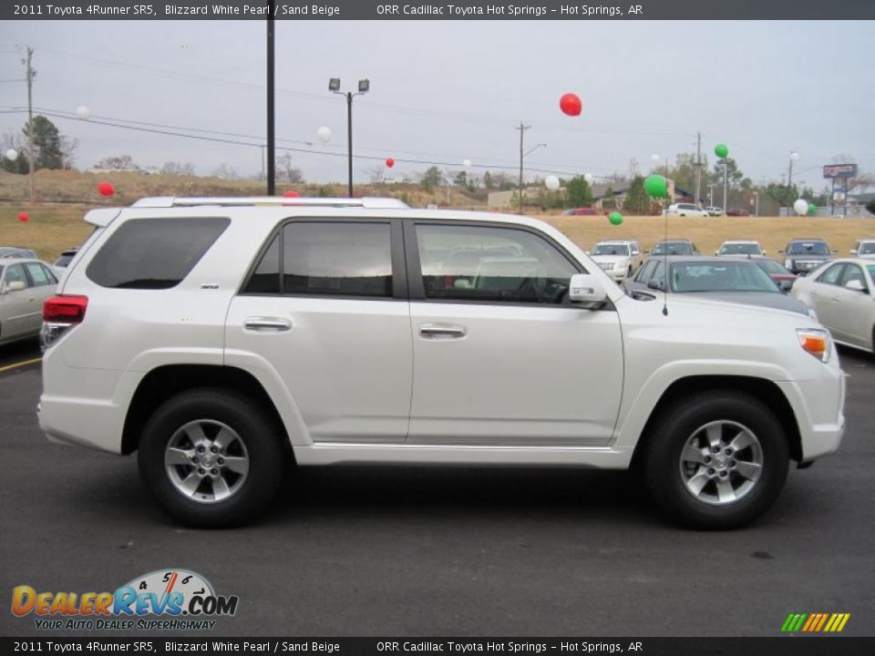 2011 Toyota 4Runner SR5 Blizzard White Pearl / Sand Beige Photo #6