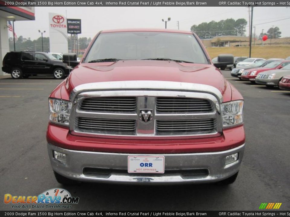 2009 Dodge Ram 1500 Big Horn Edition Crew Cab 4x4 Inferno Red Crystal Pearl / Light Pebble Beige/Bark Brown Photo #8