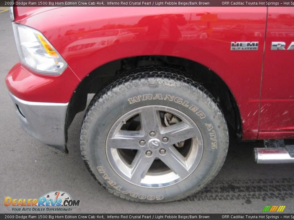 2009 Dodge Ram 1500 Big Horn Edition Crew Cab 4x4 Inferno Red Crystal Pearl / Light Pebble Beige/Bark Brown Photo #9