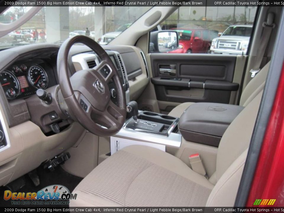 2009 Dodge Ram 1500 Big Horn Edition Crew Cab 4x4 Inferno Red Crystal Pearl / Light Pebble Beige/Bark Brown Photo #10