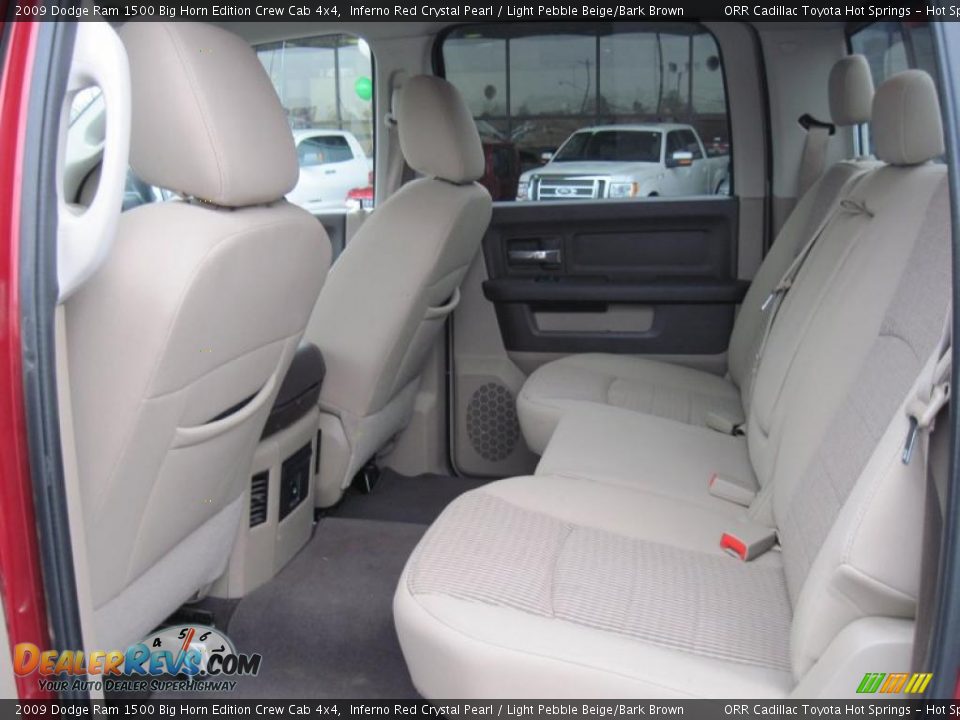 2009 Dodge Ram 1500 Big Horn Edition Crew Cab 4x4 Inferno Red Crystal Pearl / Light Pebble Beige/Bark Brown Photo #11