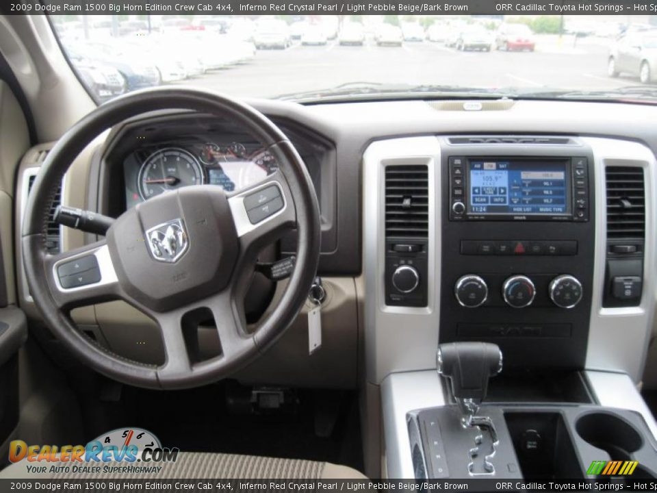 2009 Dodge Ram 1500 Big Horn Edition Crew Cab 4x4 Inferno Red Crystal Pearl / Light Pebble Beige/Bark Brown Photo #12