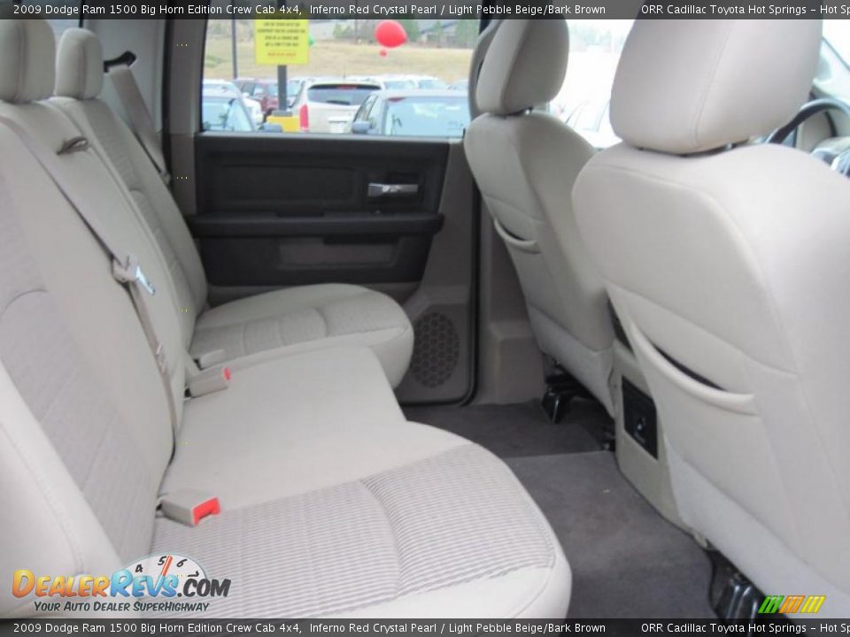 2009 Dodge Ram 1500 Big Horn Edition Crew Cab 4x4 Inferno Red Crystal Pearl / Light Pebble Beige/Bark Brown Photo #13