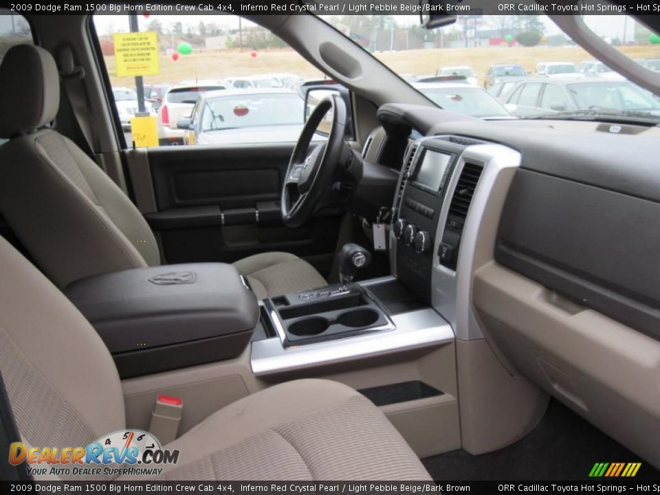 2009 Dodge Ram 1500 Big Horn Edition Crew Cab 4x4 Inferno Red Crystal Pearl / Light Pebble Beige/Bark Brown Photo #14