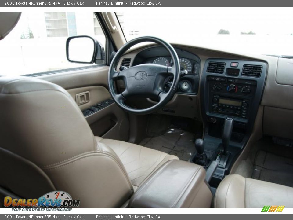 2001 Toyota 4Runner SR5 4x4 Black / Oak Photo #10