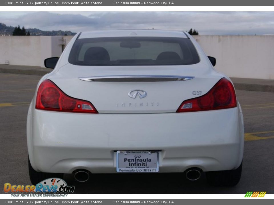 2008 Infiniti G 37 Journey Coupe Ivory Pearl White / Stone Photo #6