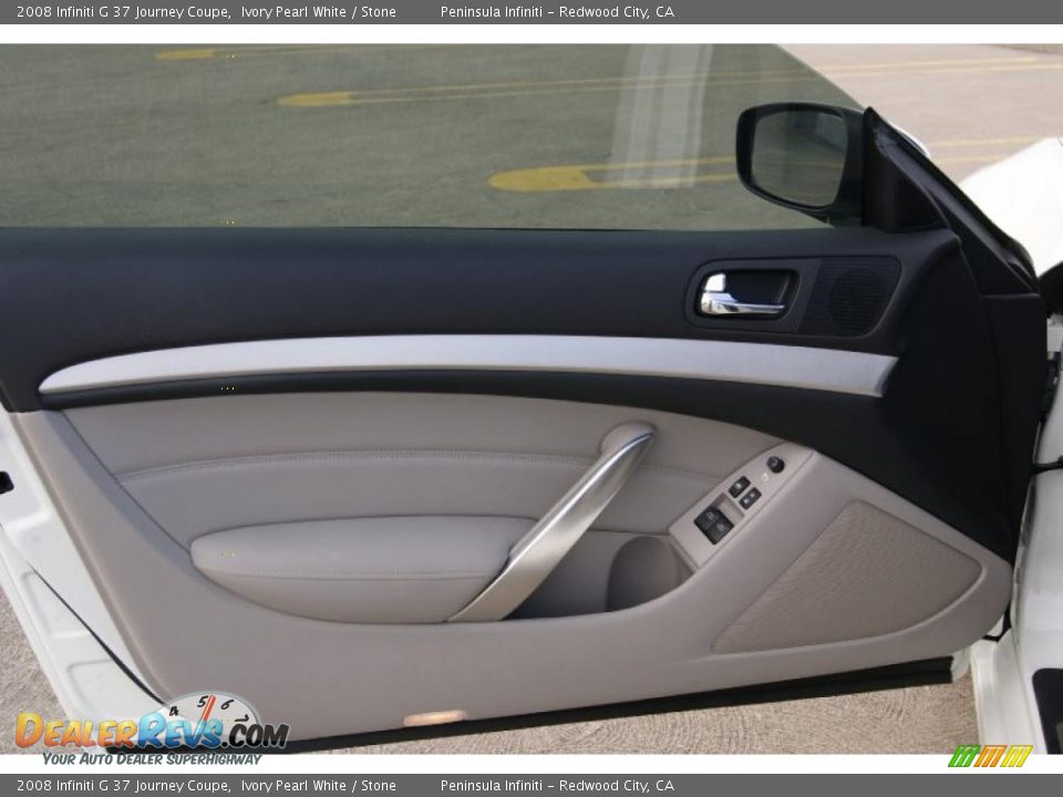 2008 Infiniti G 37 Journey Coupe Ivory Pearl White / Stone Photo #8