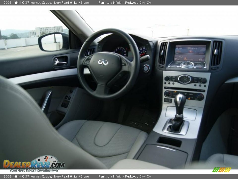 2008 Infiniti G 37 Journey Coupe Ivory Pearl White / Stone Photo #10