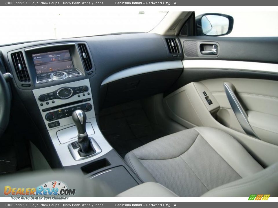 2008 Infiniti G 37 Journey Coupe Ivory Pearl White / Stone Photo #11