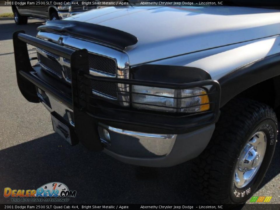 2001 Dodge Ram 2500 SLT Quad Cab 4x4 Bright Silver Metallic / Agate Photo #6