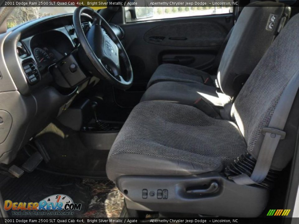 2001 Dodge Ram 2500 SLT Quad Cab 4x4 Bright Silver Metallic / Agate Photo #7