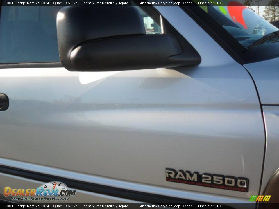 2001 Dodge Ram 2500 SLT Quad Cab 4x4 Bright Silver Metallic / Agate Photo #16