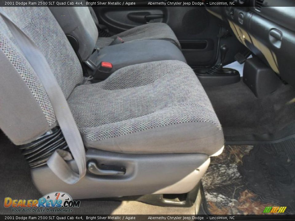 2001 Dodge Ram 2500 SLT Quad Cab 4x4 Bright Silver Metallic / Agate Photo #18