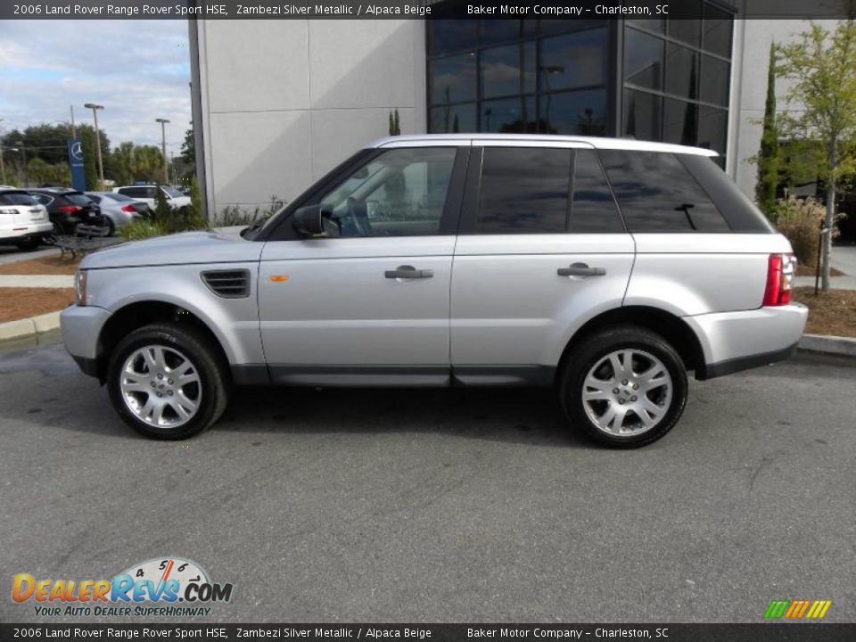 2006 Land Rover Range Rover Sport HSE Zambezi Silver Metallic / Alpaca Beige Photo #3