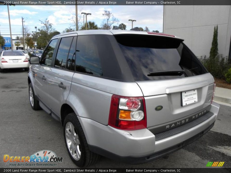 2006 Land Rover Range Rover Sport HSE Zambezi Silver Metallic / Alpaca Beige Photo #17