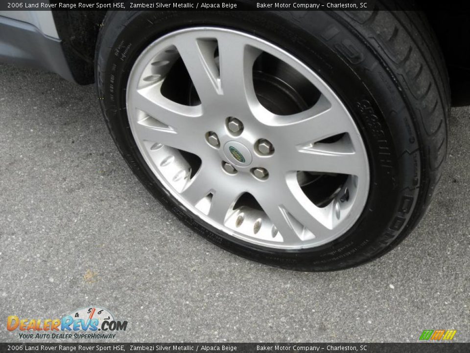 2006 Land Rover Range Rover Sport HSE Zambezi Silver Metallic / Alpaca Beige Photo #18