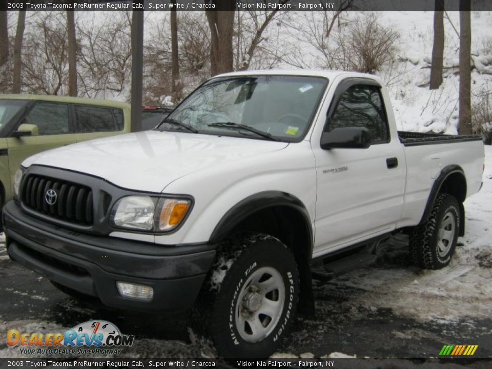 2003 Toyota Tacoma PreRunner Regular Cab Super White / Charcoal Photo #1