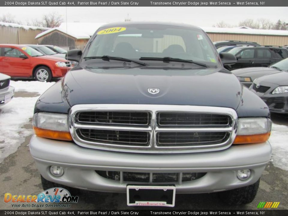 2004 Dodge Dakota SLT Quad Cab 4x4 Patriot Blue Pearl / Dark Slate Gray Photo #16