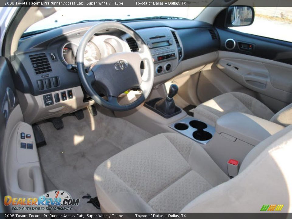 Taupe Interior 2008 Toyota Tacoma Prerunner Access Cab