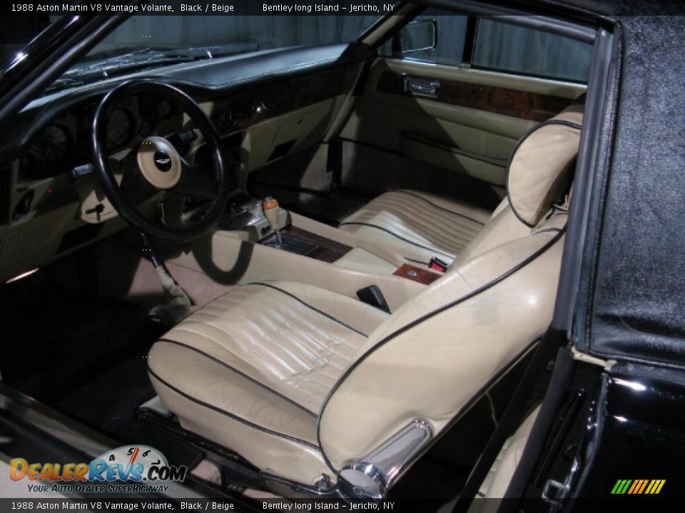 Beige Interior - 1988 Aston Martin V8 Vantage Volante Photo #6