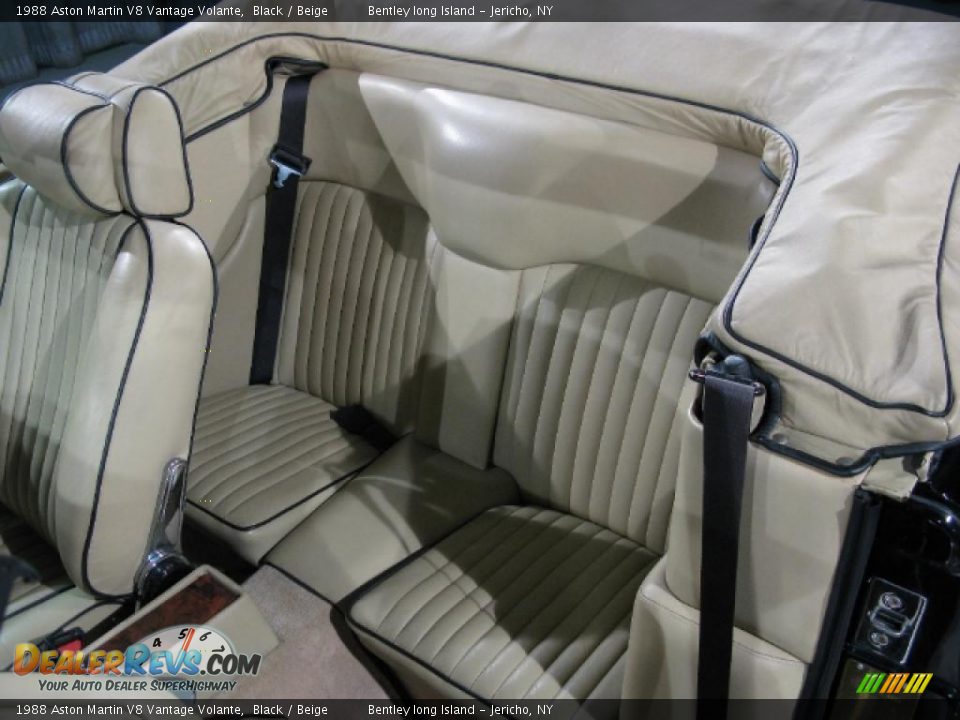 Rear Seat of 1988 Aston Martin V8 Vantage Volante Photo #13