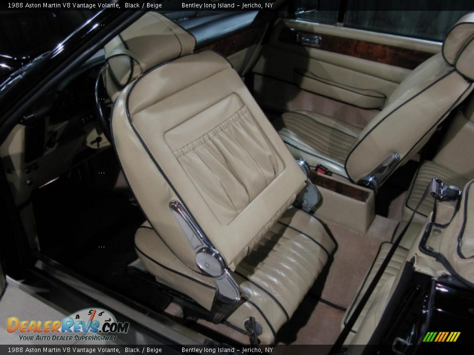 Beige Interior - 1988 Aston Martin V8 Vantage Volante Photo #14