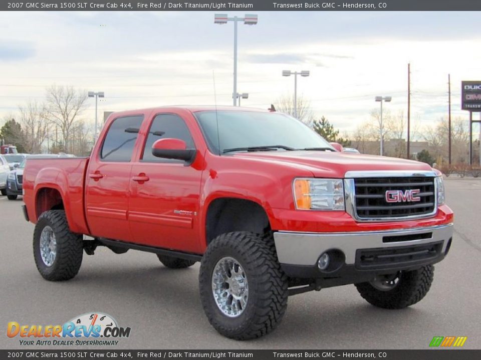 2007 GMC Sierra 1500 SLT Crew Cab 4x4 Fire Red / Dark Titanium/Light Titanium Photo #1