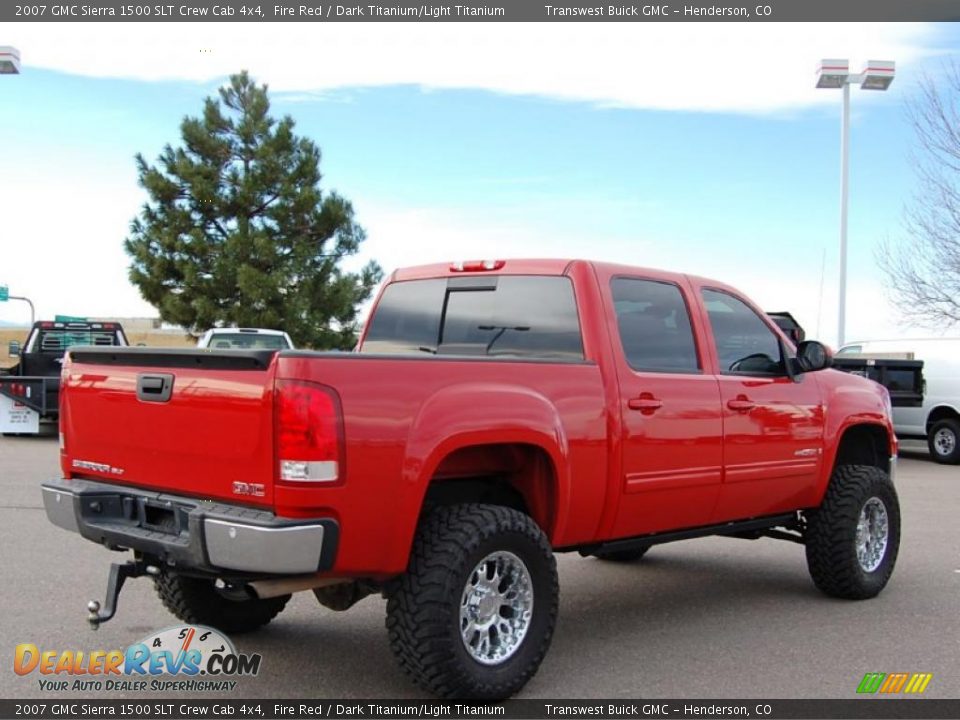 2007 GMC Sierra 1500 SLT Crew Cab 4x4 Fire Red / Dark Titanium/Light Titanium Photo #3