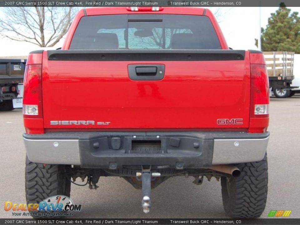 2007 GMC Sierra 1500 SLT Crew Cab 4x4 Fire Red / Dark Titanium/Light Titanium Photo #4