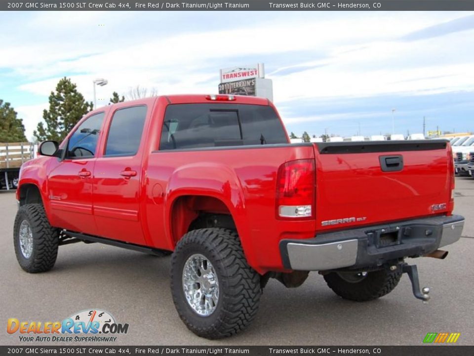 2007 GMC Sierra 1500 SLT Crew Cab 4x4 Fire Red / Dark Titanium/Light Titanium Photo #5