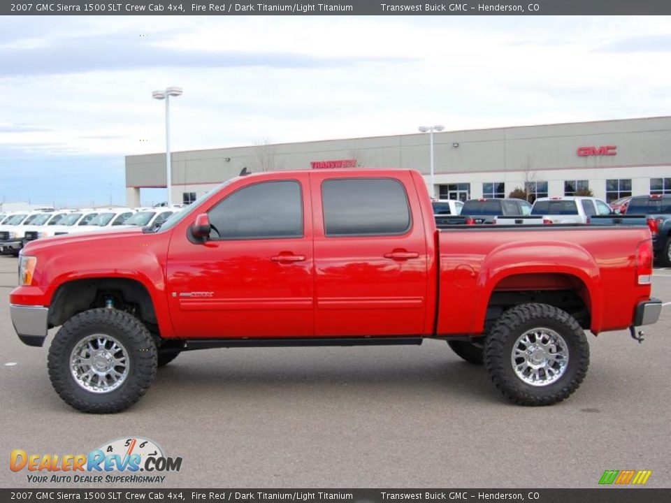 Fire Red 2007 GMC Sierra 1500 SLT Crew Cab 4x4 Photo #6