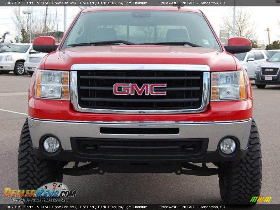 2007 GMC Sierra 1500 SLT Crew Cab 4x4 Fire Red / Dark Titanium/Light Titanium Photo #8