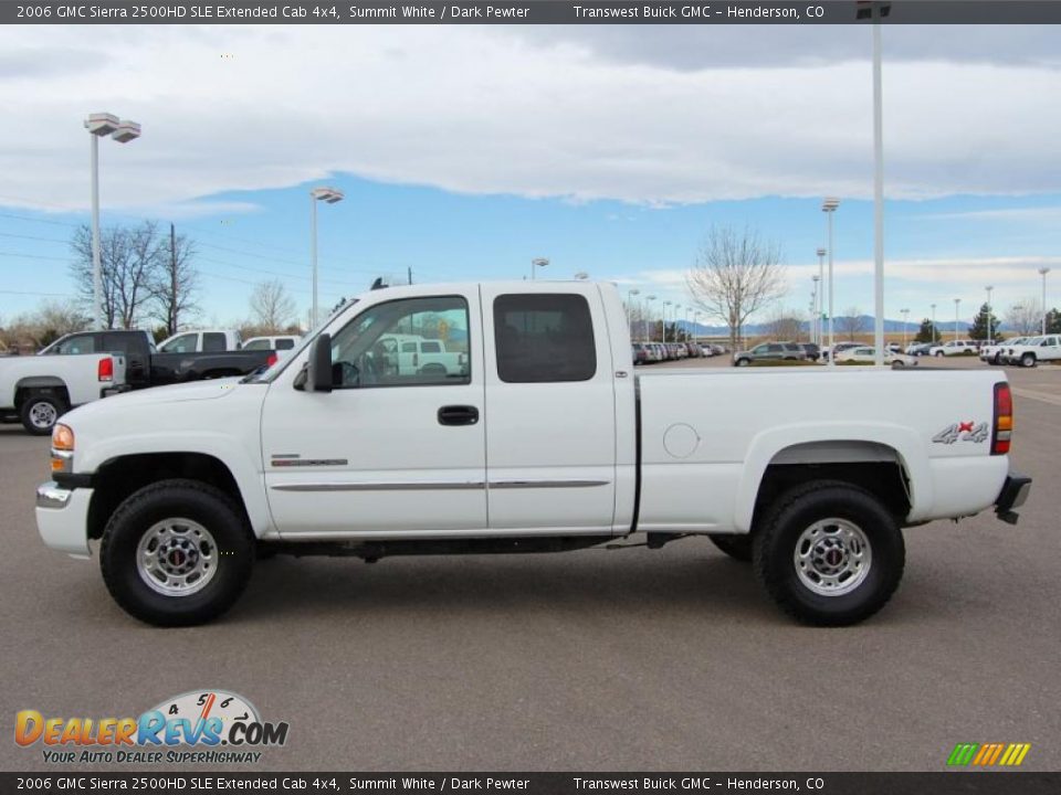 Summit White 2006 GMC Sierra 2500HD SLE Extended Cab 4x4 Photo #6