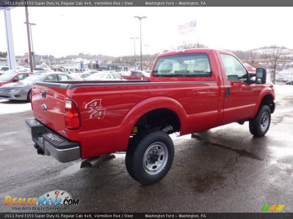 Vermillion Red 2011 Ford F350 Super Duty XL Regular Cab 4x4 Photo #4