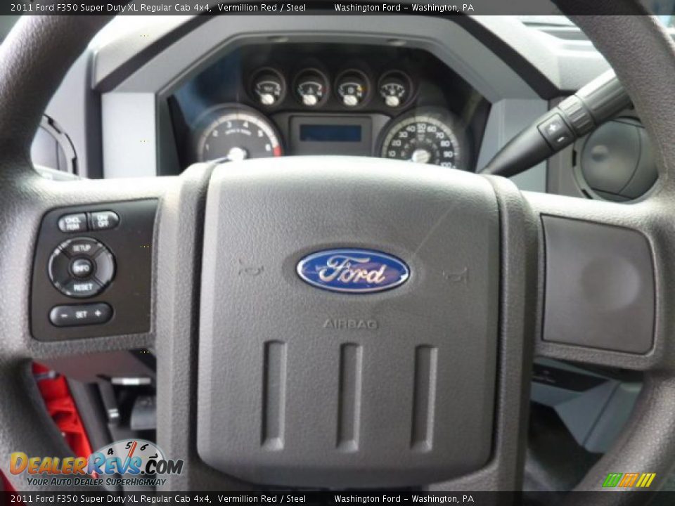 2011 Ford F350 Super Duty XL Regular Cab 4x4 Vermillion Red / Steel Photo #19