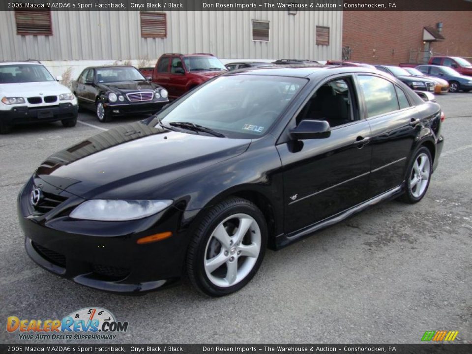 2005 Mazda MAZDA6 s Sport Hatchback Onyx Black / Black Photo #2