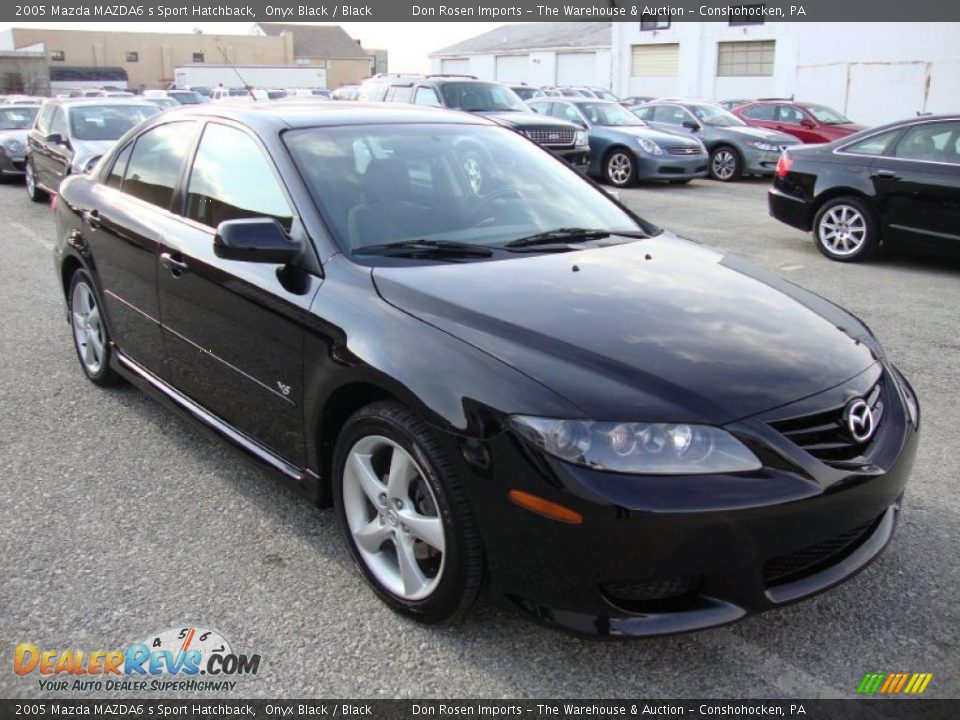 2005 Mazda MAZDA6 s Sport Hatchback Onyx Black / Black Photo #4