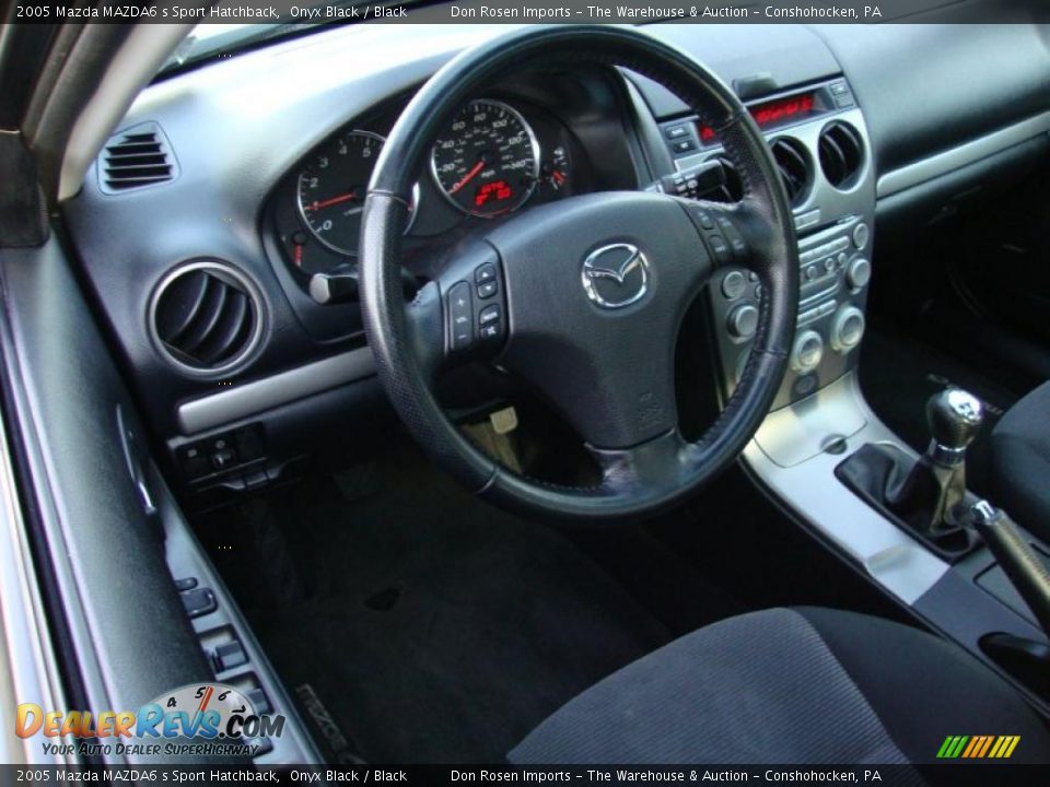 Black Interior - 2005 Mazda MAZDA6 s Sport Hatchback Photo #12