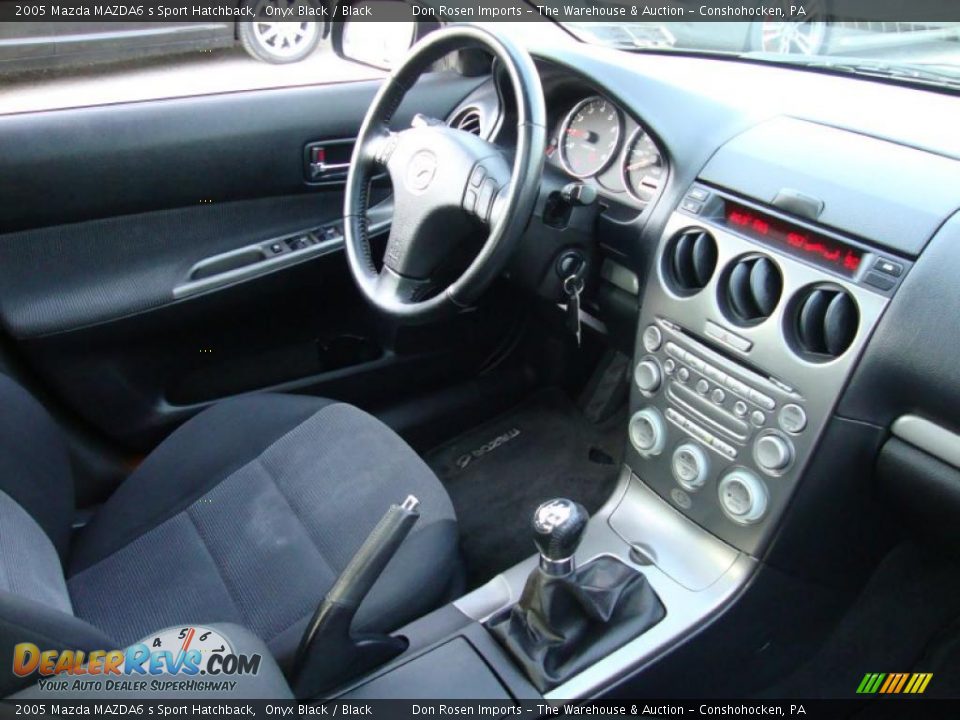 Black Interior - 2005 Mazda MAZDA6 s Sport Hatchback Photo #20