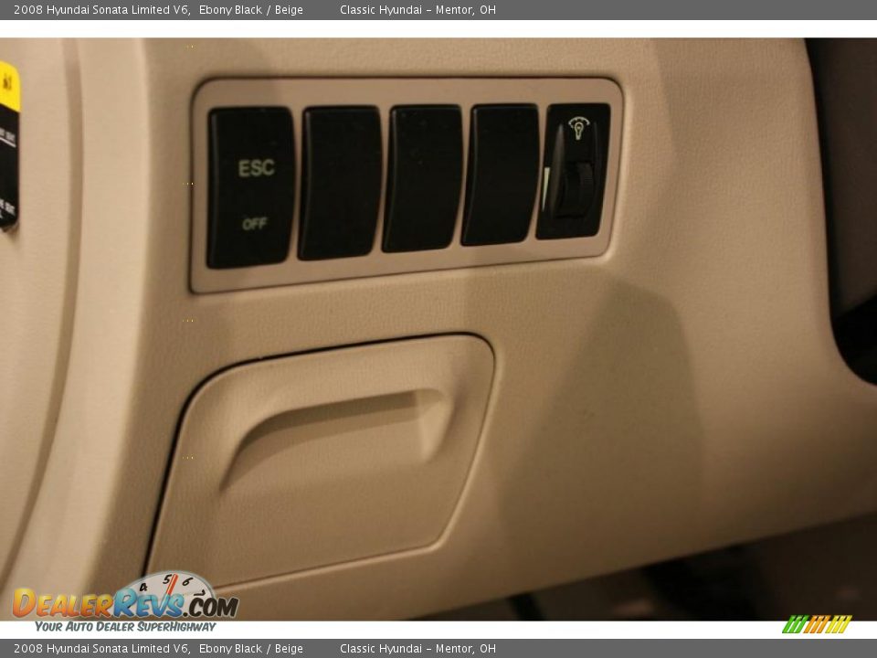 2008 Hyundai Sonata Limited V6 Ebony Black / Beige Photo #8