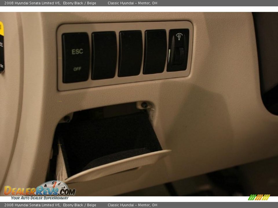 2008 Hyundai Sonata Limited V6 Ebony Black / Beige Photo #9