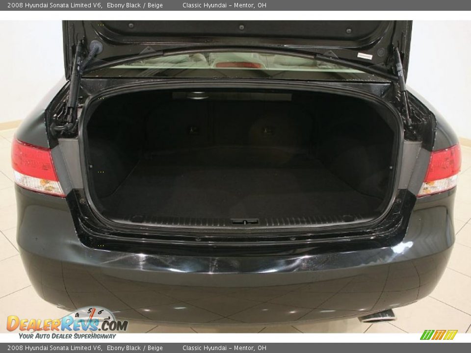 2008 Hyundai Sonata Limited V6 Ebony Black / Beige Photo #23
