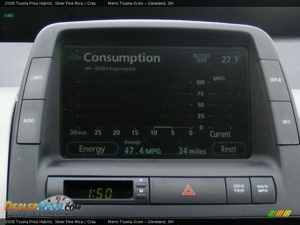 2008 Toyota Prius Hybrid Silver Pine Mica / Gray Photo #19