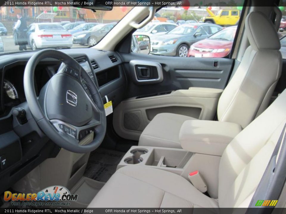 Beige Interior - 2011 Honda Ridgeline RTL Photo #13